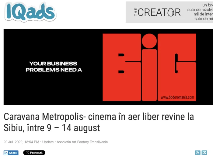 Screenshot articol IQads